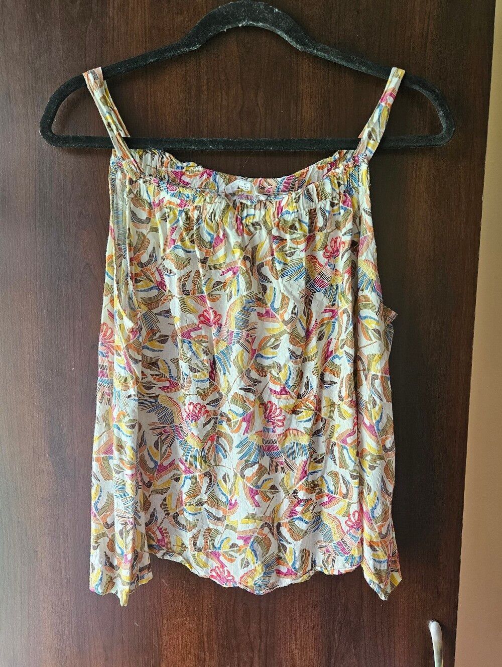 Jane + Delancey Lightweight Multicolor Floral-Print Tank Top Size XL